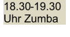 18.30 - 19.30  Uhr Zumba